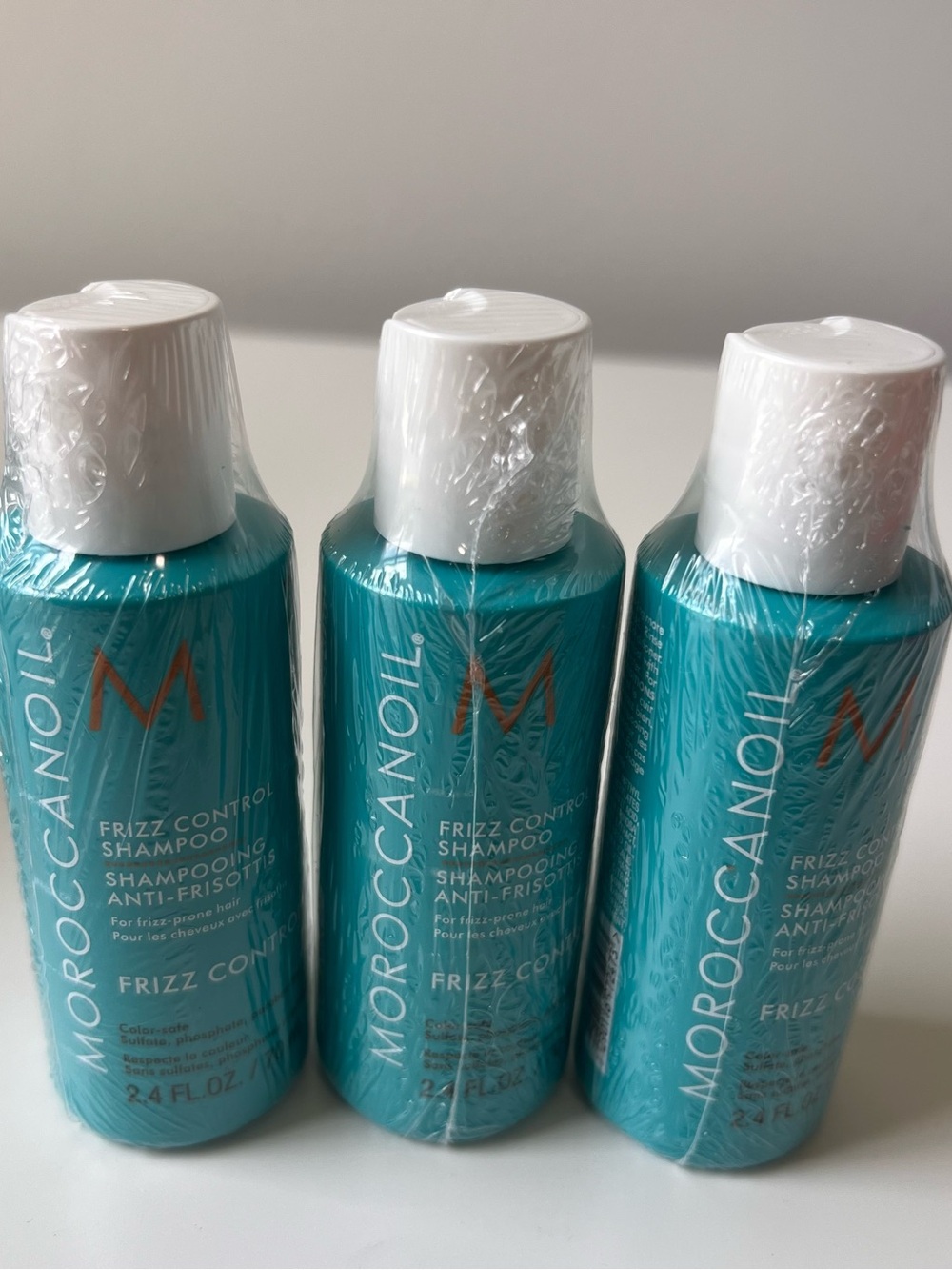 Moroccanoil Frizz Control Shampoo 3-Pack 2.4 oz Travel Size NWT